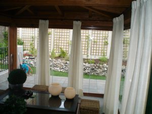 Visillos para un cerramiento de terraza
