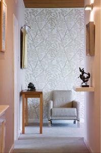 Papel pintado para pasillo en forma de L