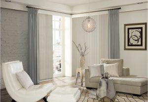 Cortinas verticales para salón con caídas