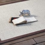 Alfombra Sisal con greca de piel