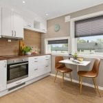 Cortinas plisadas en cocina