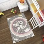 Alfombra infantil juvenil Kinder multi unicornio