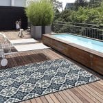 Alfombra clasica exterior azul