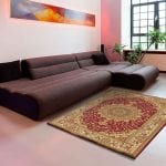 Alfombra clasica Terra rojo ambiente