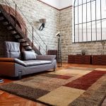 Alfombra moderna Delta marron colores