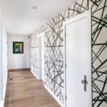 Papel pintado efecto cañas entrelazadas