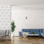 Papel pintado blanco salón