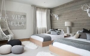 Cortinero doble para habitacion juvenil moderna