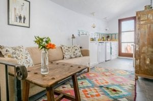 kilim en apartamento rustico
